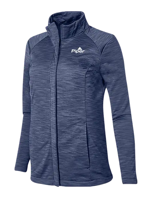 Navy Heather Womens Stream Soft Shell Jacket w/Piper Logo