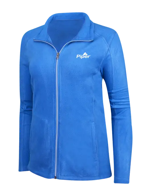 Light Royal Womens Microfleece Jacket w/Piper Logo