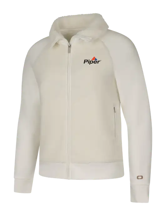 OGIO  Womens Ivory Snow Luuma Sherpa Full-Zip w/Piper Logo