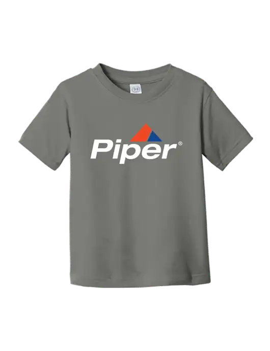 Rabbit Skins Charcoal Toddler Fine Jersey Tee w/Piper Logo