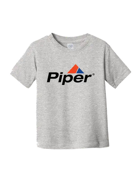 Rabbit Skins Light Grey Heather Toddler Fine Jersey Tee w/Piper Logo