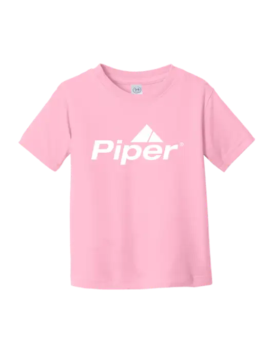 Rabbit Skins Pink Toddler Fine Jersey Tee w/Piper Logo
