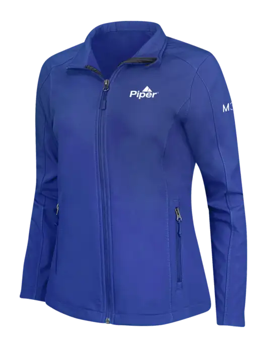 Dark Royal Womens Core Soft Shell Jacket w/M350 Logo, Piper Logo