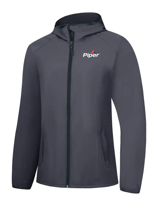 Womens Dark Grey Essential Rain Jacket w/Piper Logo