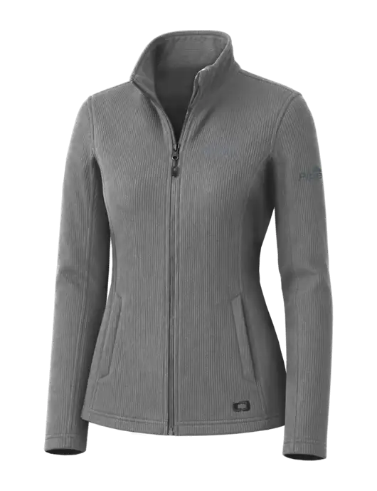 OGIO Medium Grey Womens Grit Fleece Jacket w/M700 Fury Logo, Piper Logo