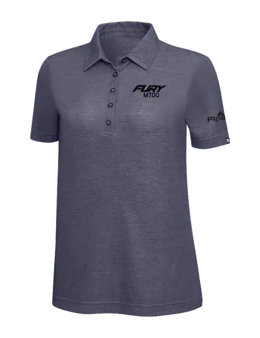 TravisMathew Navy Heather Womens Oceanside Polo w/M700 Fury Logo, Piper Logo