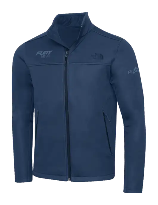 North Face Dark Navy Ridgewall Soft Shell Jacket w/M700 Fury Logo, Piper Logo