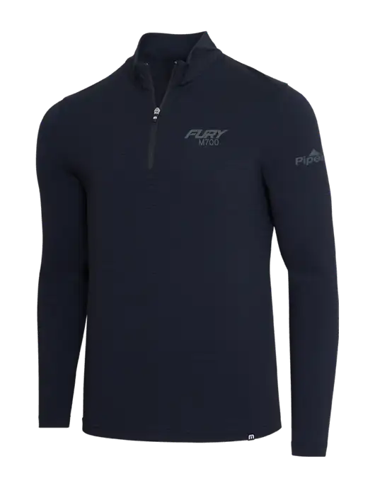 TravisMathew Black Crestview 1/4 Zip w/M700 Fury Logo, Piper Logo