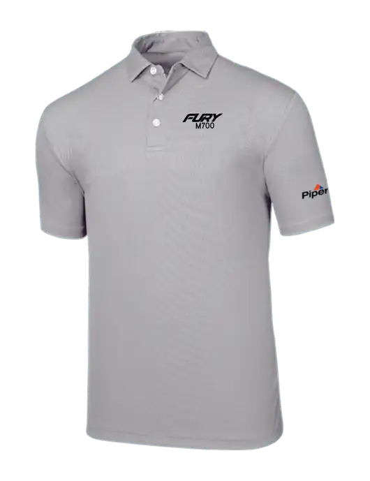 Callaway Birdseye Light Grey Polo w/M700 Fury Logo, Piper Logo