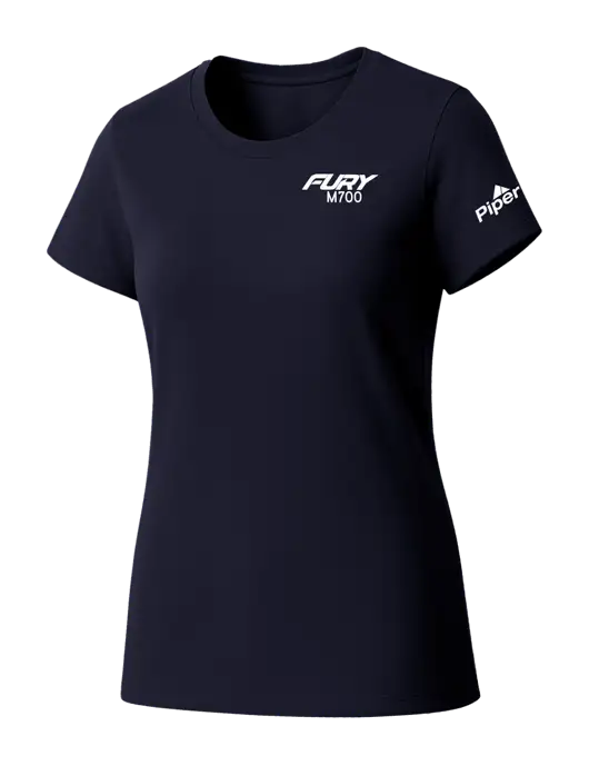 Womens Seriously Soft New Navy T-Shirt w/M700 Fury Logo, Piper Logo
