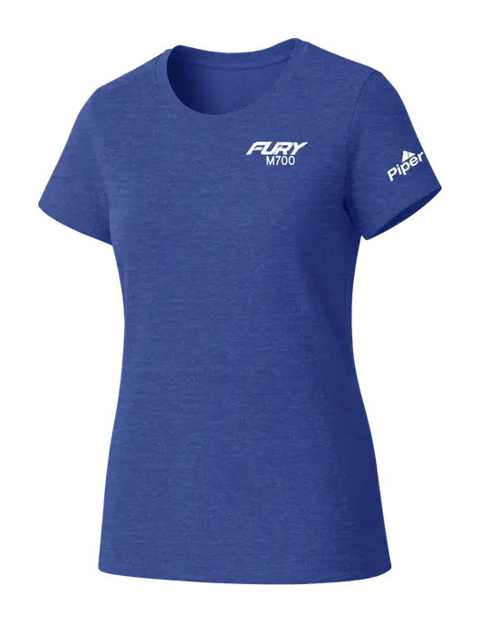 Womens Seriously Soft Royal Frost T-Shirt w/M700 Fury Logo, Piper Logo