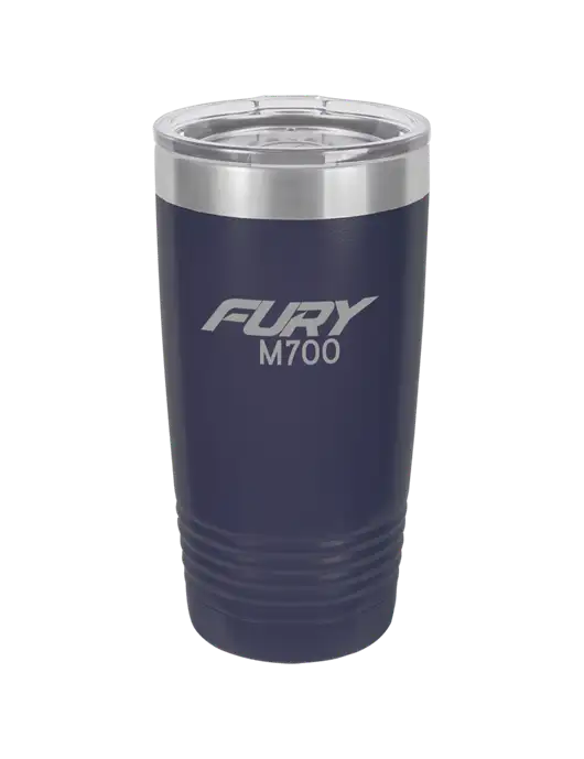 Polar Camel 20 oz Powder Coated Navy Vacuum Insulated Tumbler w/M700 Fury Logo, Piper Logo