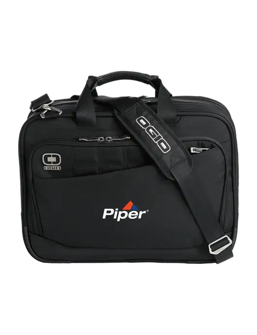 OGIO Black Element Laptop Messenger Bag w/Piper Logo