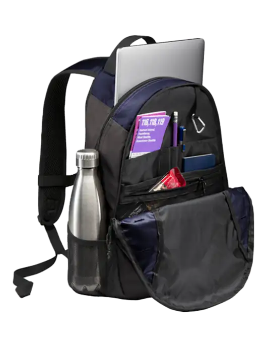 Ridge Deep Navy/Dark Charcoal Laptop Backpack w/Piper Logo