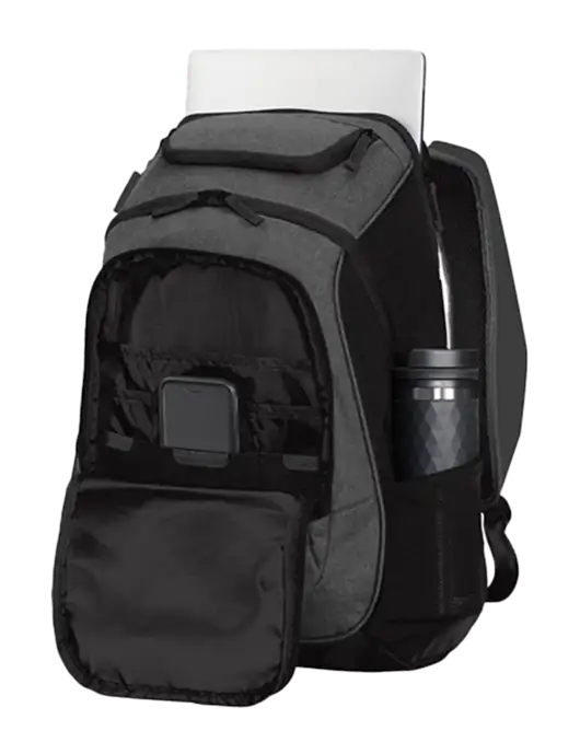 Executive Graphite Heather/Black Laptop Backpack w/Piper Logo